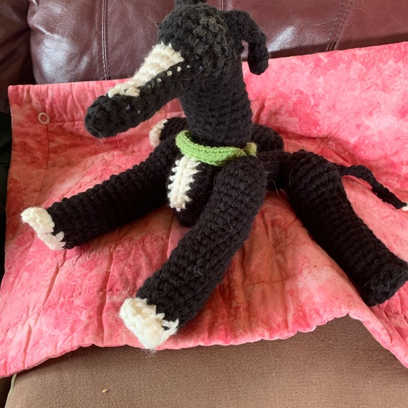 Hand knitted greyhound doll. - Picture 2 of 2